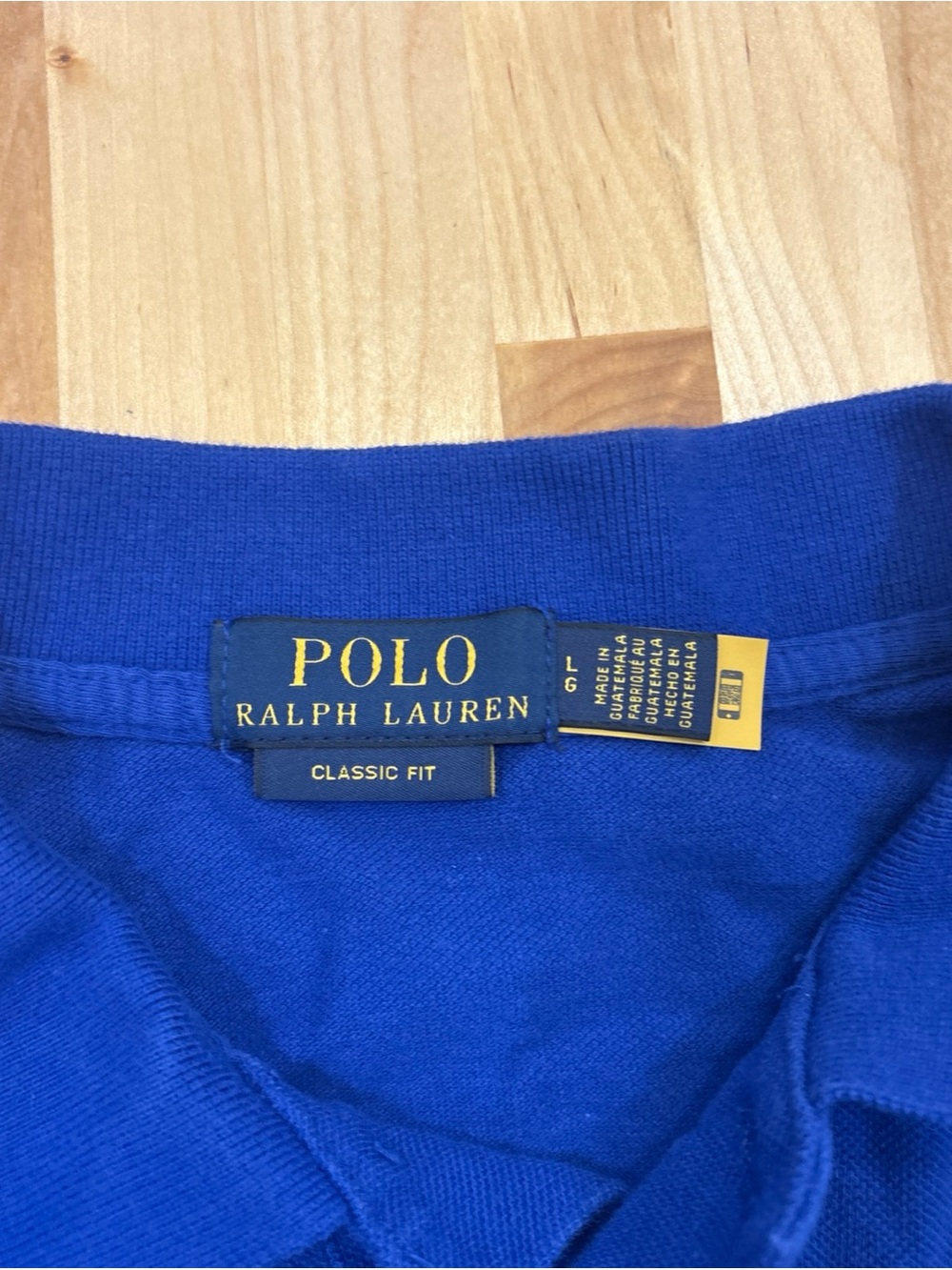 Polo Ralph Lauren Men's Royal Blue Custom Slim Fit Polo Shirt Size L - Picture 2 of 6